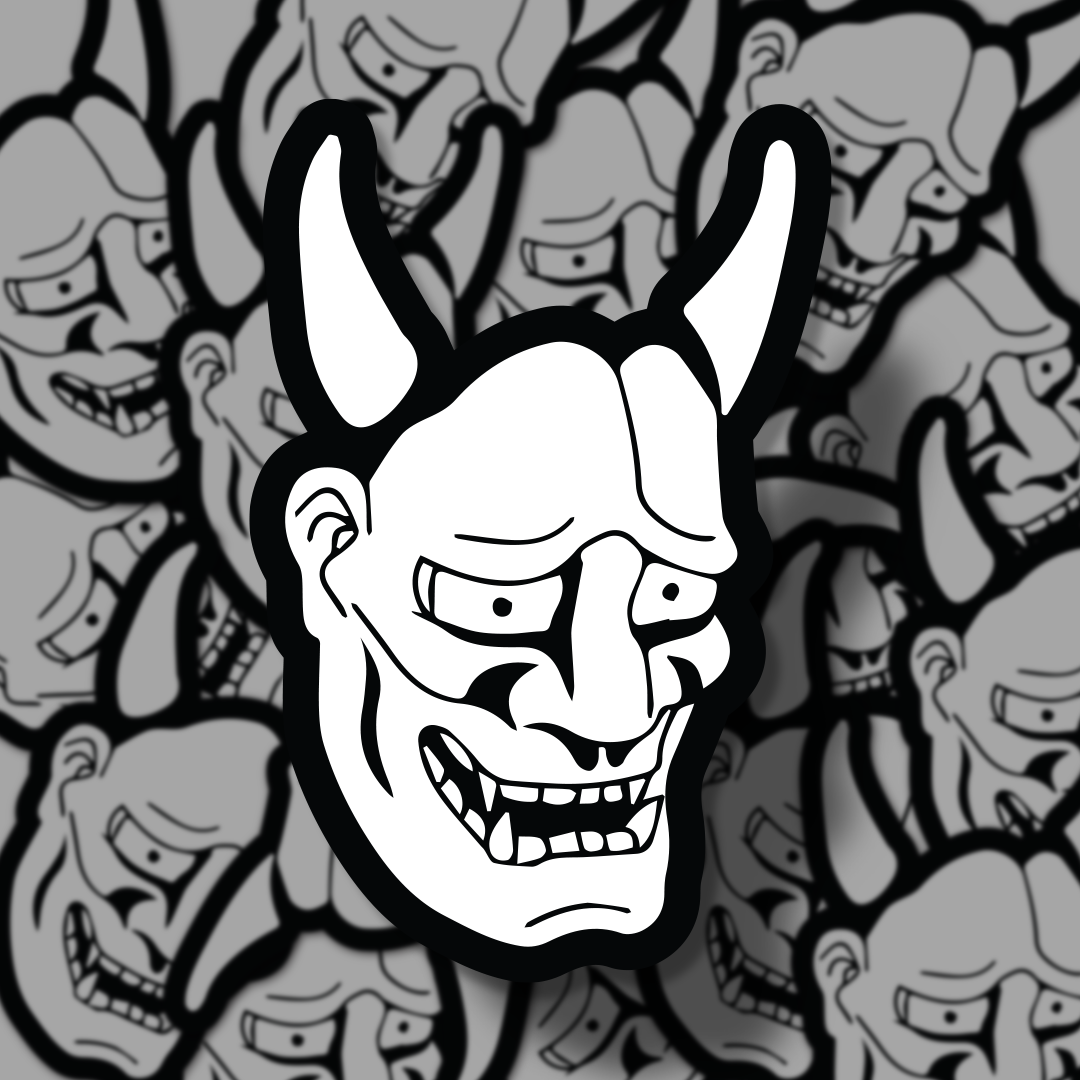 Bippu Life Hannya Mask Sticker